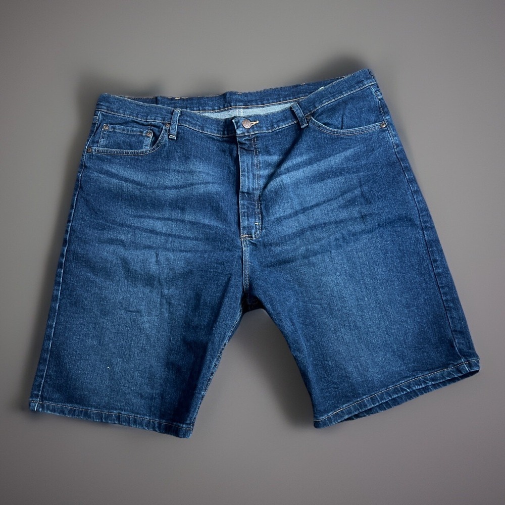 Wrangler Men's Carpenter Shorts‎ Size 42 Blue Denim Dark Wash Jorts